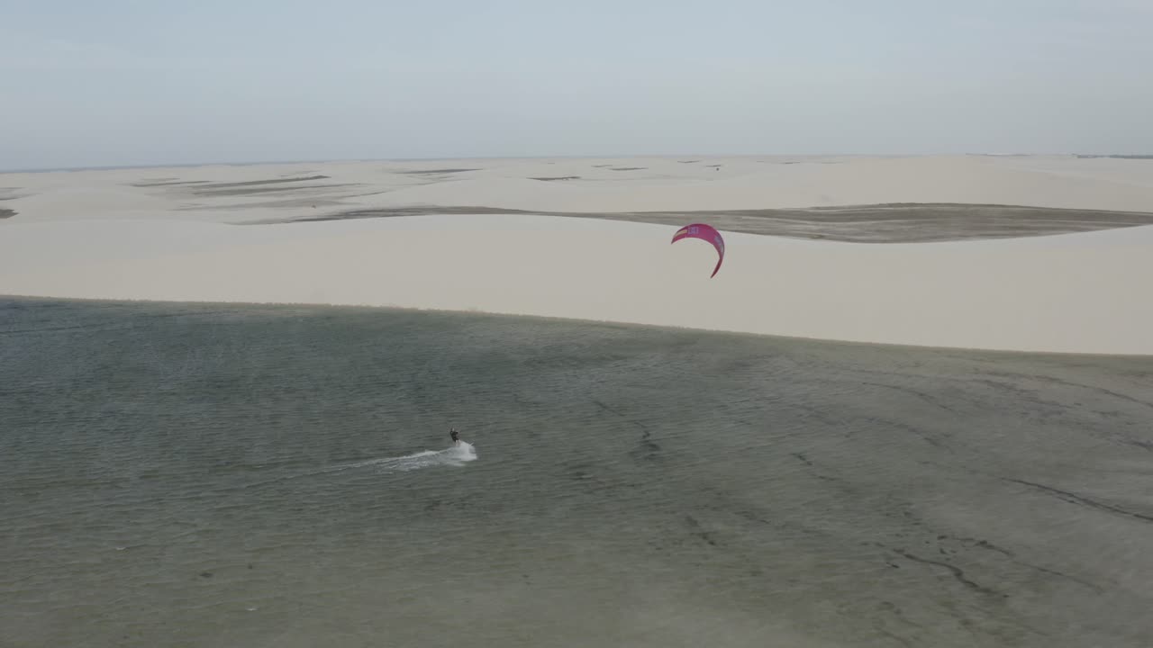 Kitesurfing on Sand Dunes