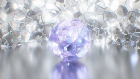 crystal clear glass gem sphere jewels sparkle shine futuristic room - 4k seamless vj loop motion background animation