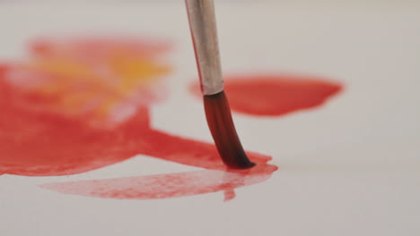 Detail-Of-A-Brush-Painting-Red-Watercolors-3