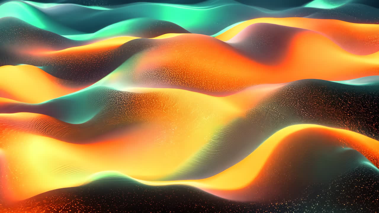 A blue and orange wave with a yellow line in the middle. The blue and orange colors create a sense of movement and energy