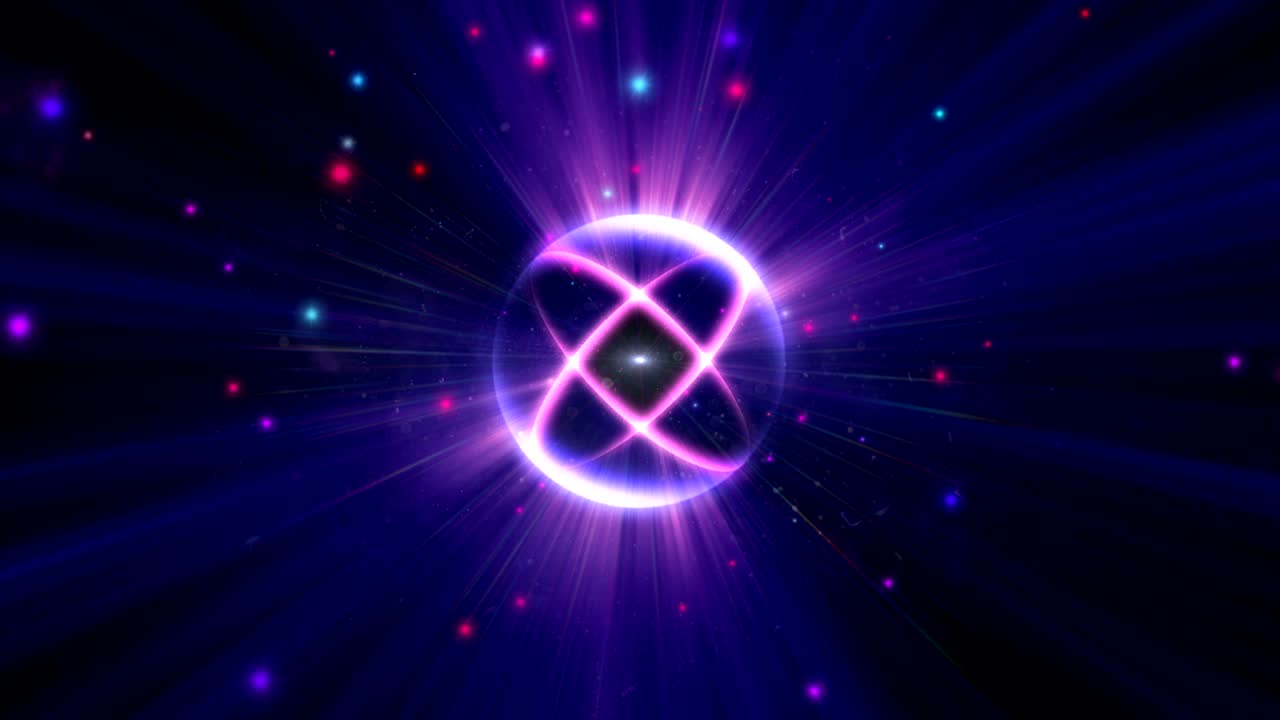atom star light ray pulse 4k