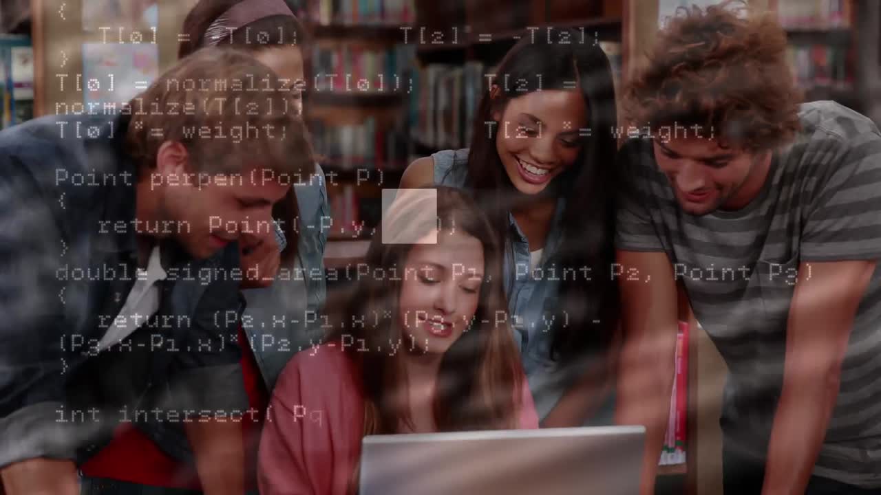 Animation of data processing over diverse students