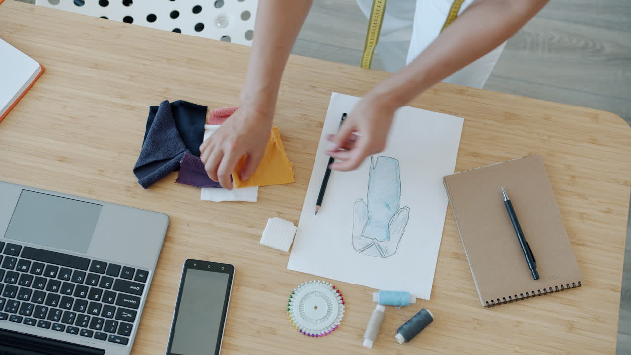 일 하는 패션 디자이너