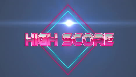 Animation-Des-Highscore-Textes-über-Hellem-Spot-Hintergrund