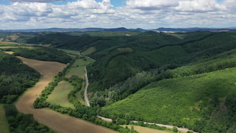 road trip through a hills summer in europe
