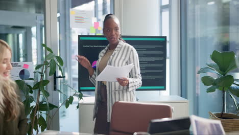 business meeting with women in an office