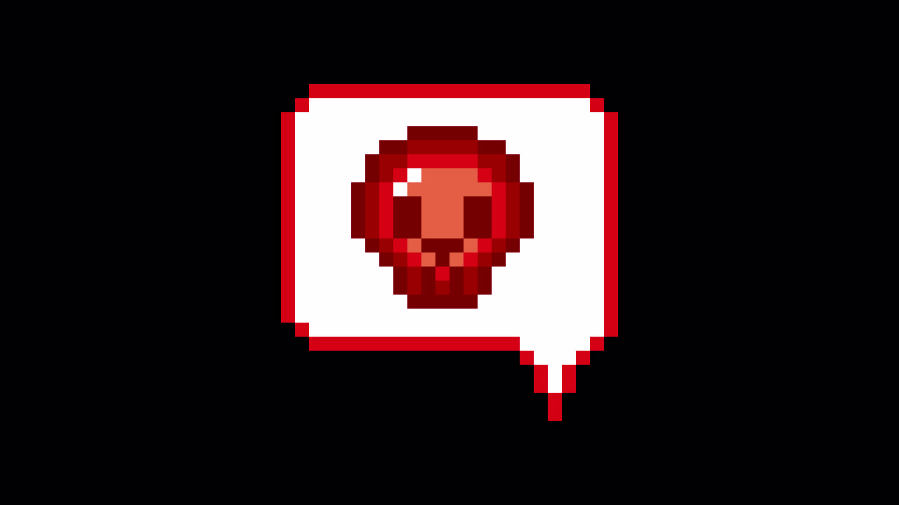 Pixel art animation icon speech bubble scull (4)