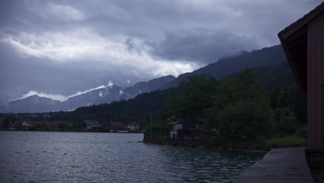 arth, switzerland, lake, early morning, mountain, boat dock, village, duck