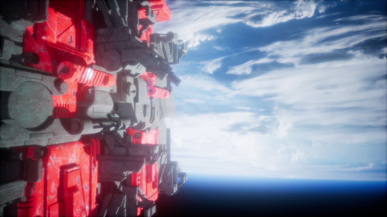 우주와 지구를 볼 수 있는 우주선