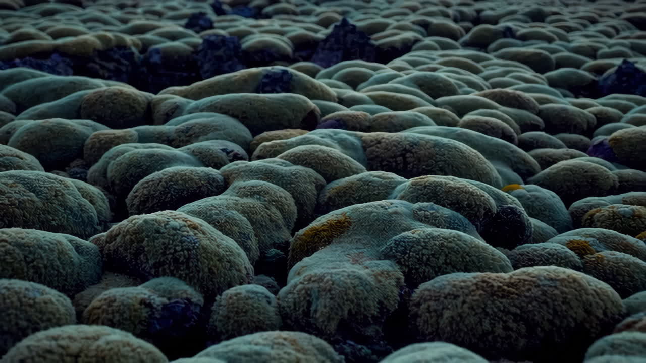 Textured Field of Organic Moss-like Formations
