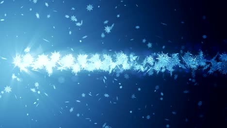 shinning winter symbol with beauty snowflakes. vortex from spin snow. winter pattern. beauty dancing snowflakes. abstract loop animation.