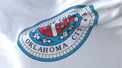 flag of oklahoma, city of united states of america - loop