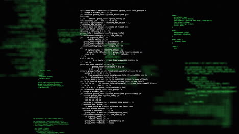 animación del procesamiento de datos informáticos.