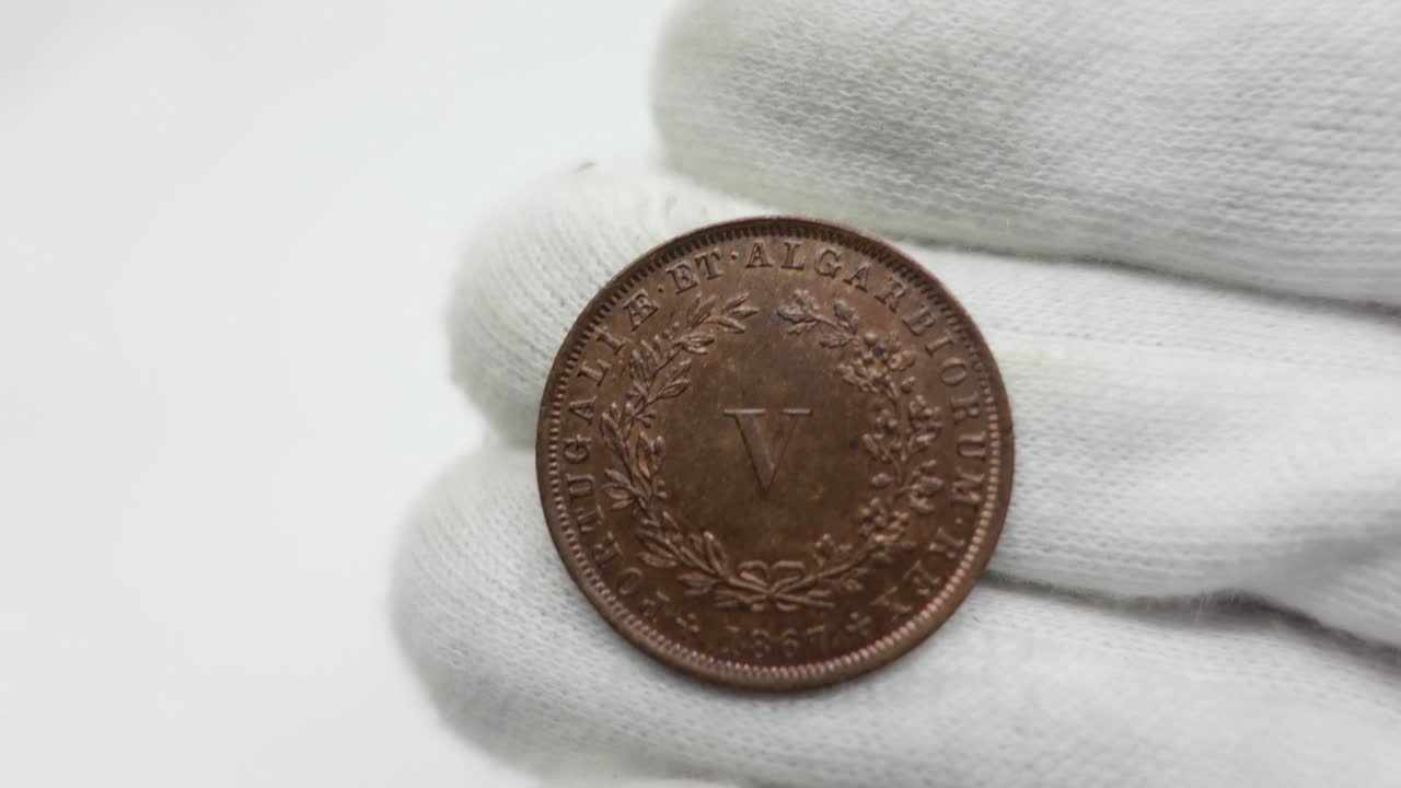 monedas antiguas. moneda de cobre portuguesa 14