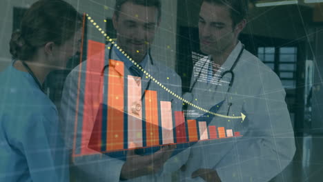 animación de las estadísticas y el procesamiento de datos financieros en diversos médicos
