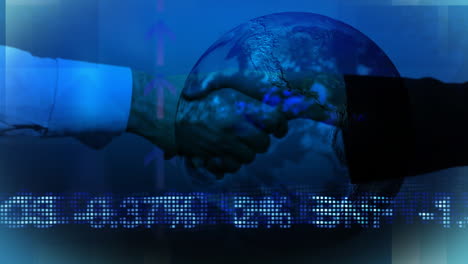 apretón de manos de negocios con fondo