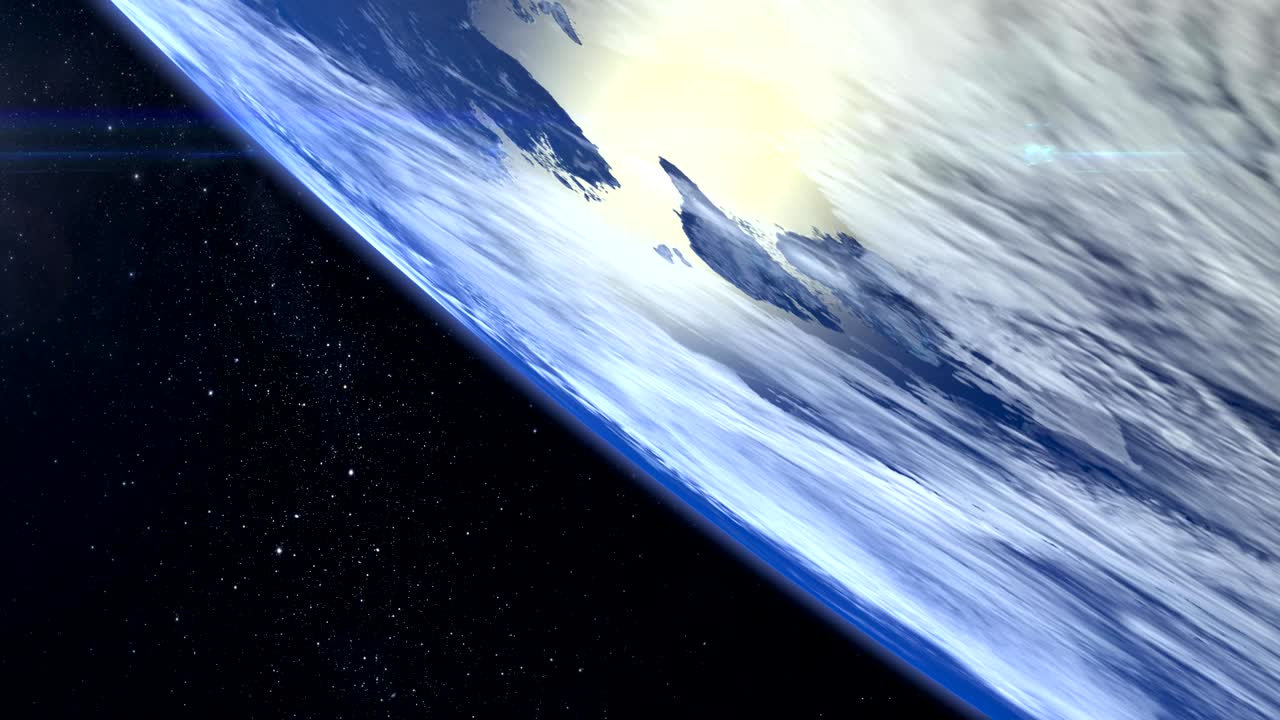 Earth. Flight over the Earth. 4K. The camera flies to the left.