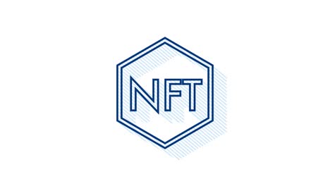 shadow nft sign. non-fungible token. motion graphic