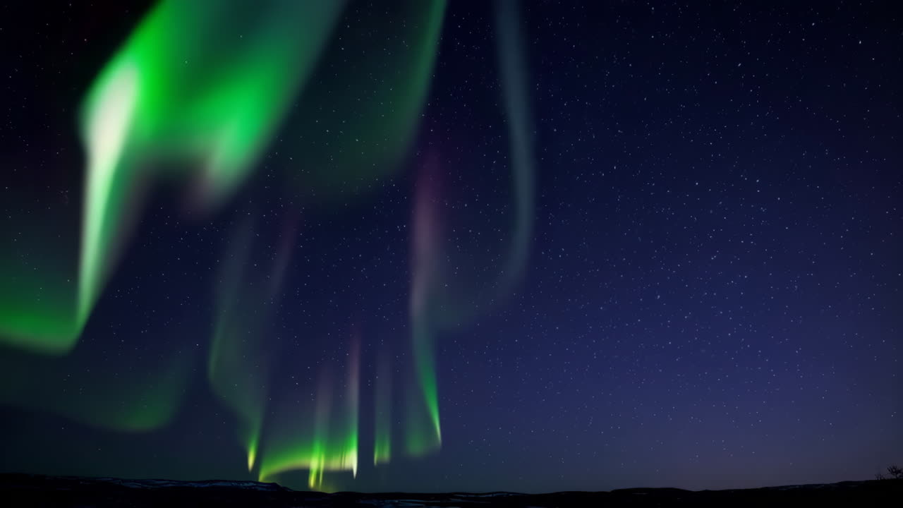 Vibrant Aurora Borealis Dancing in the Night Sky