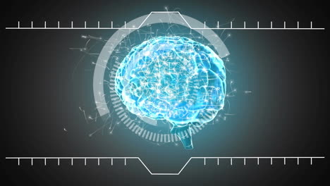 animación de la red de conexiones sobre el cerebro