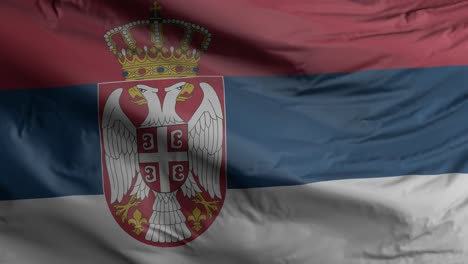 bandera de serbia animación de movimiento de primer plano sin costuras. fondo de serbia. renderización 3d, resolución 4k