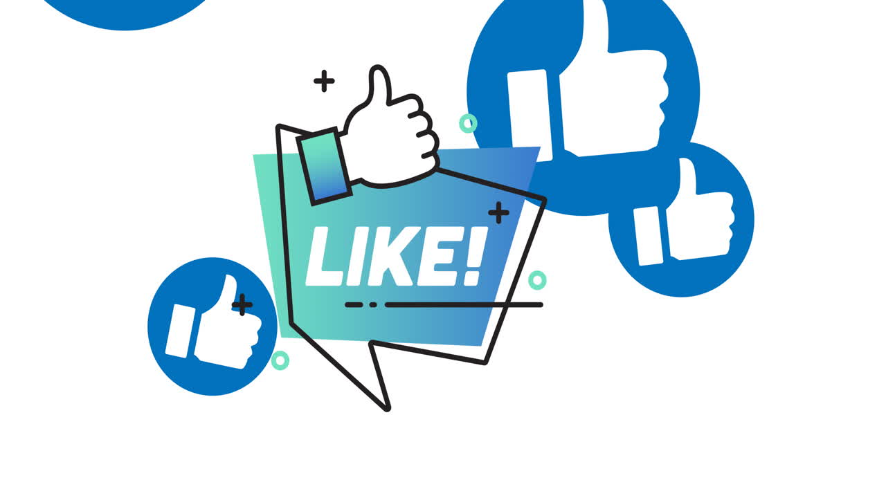 animación de iconos que caen sobre texto sobre fondo blanco