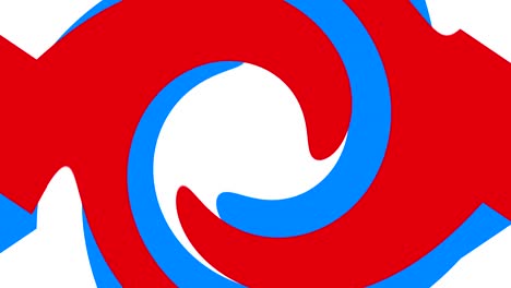 mezcla de tinta de remolino brillante movimiento abstracto bucle de fondo rojo azul blanco