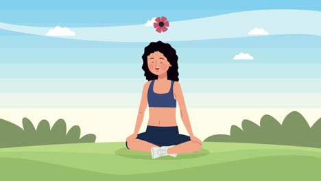 female athlete sport character animation