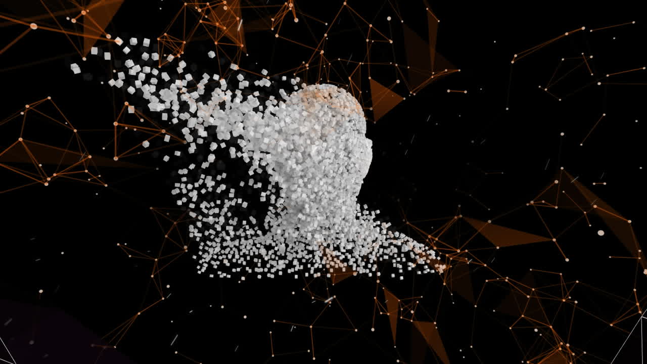 반 ⁇ 이는 분홍색 mesh 터널에서 움직이는 인간 부스트