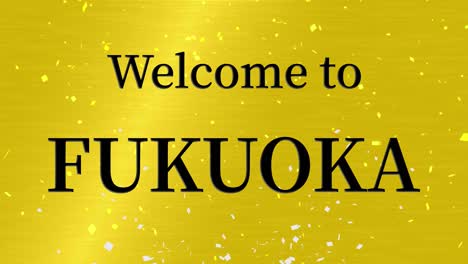 welcome to fukuoka message text animation motion graphics