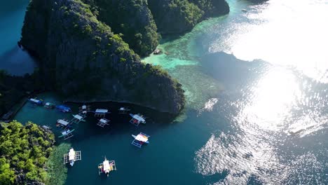 impresionantes vistas aéreas de el nido, palawan, filipinas