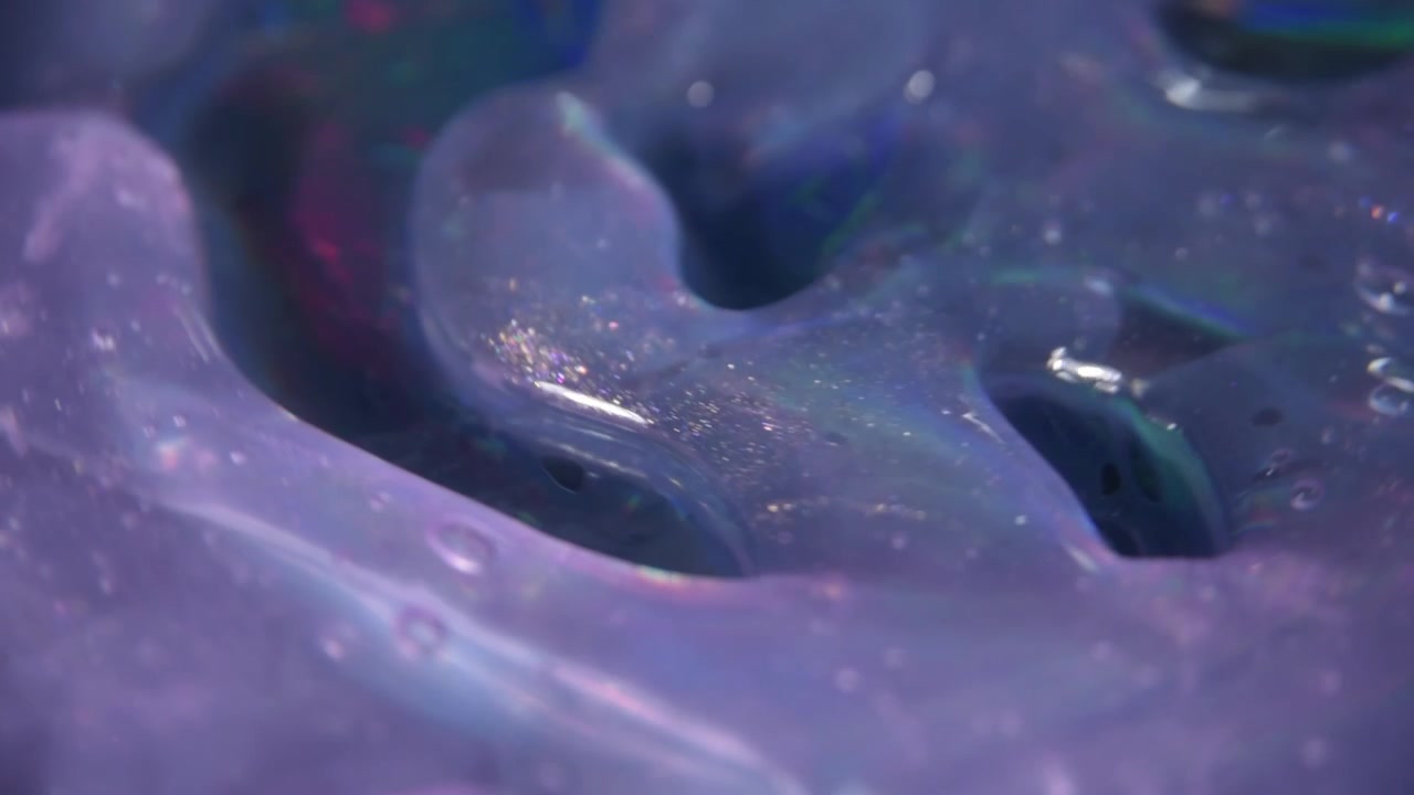 Primo piano della texture di slime iridescente