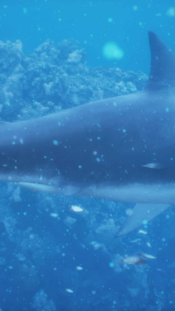 tiburón en el arrecife de coral