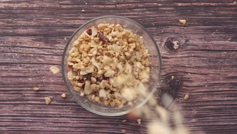 granola in a bowl