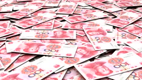 stack of chinese yuan