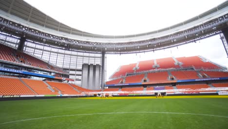 empty modern soccer stadium