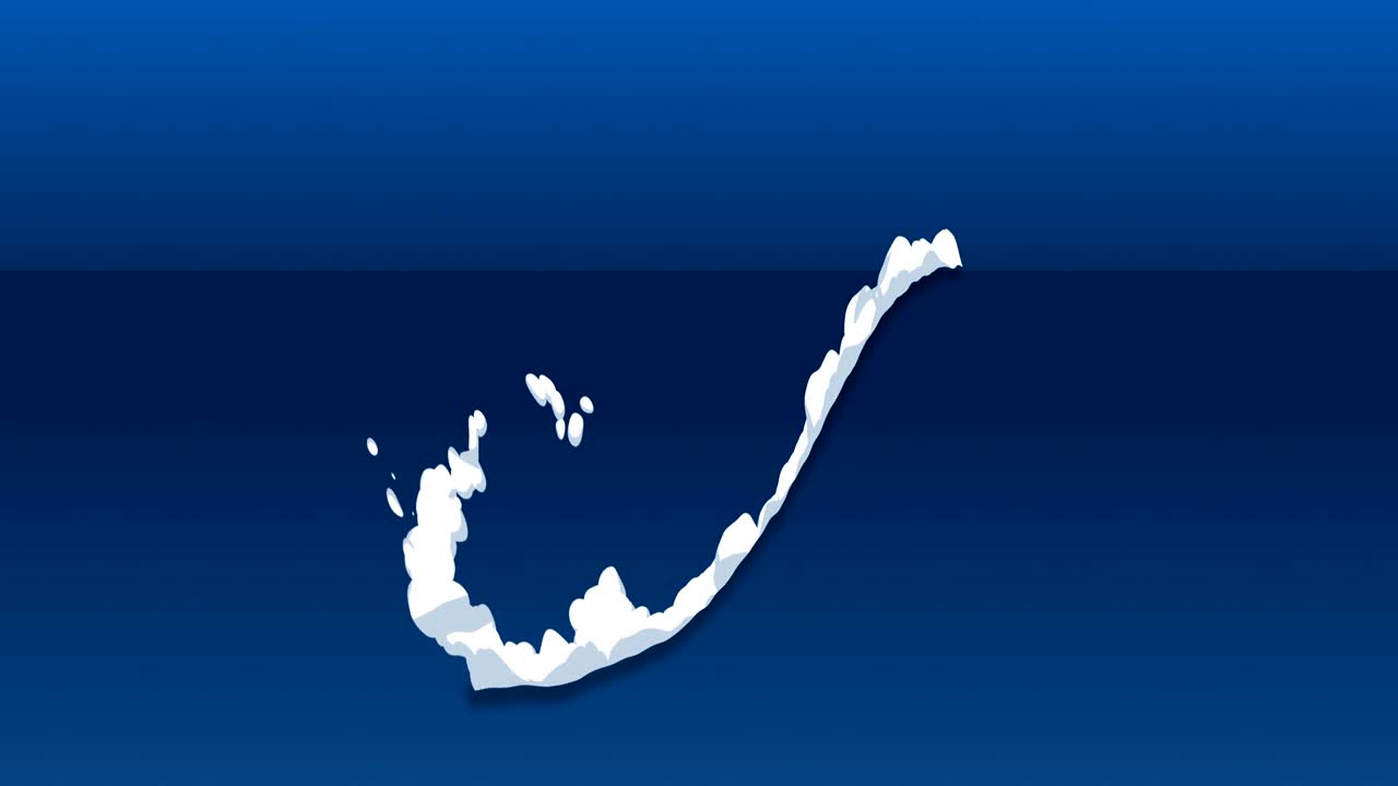 빠른 움직임에서 연기 애니메이션. 게임에 대한 애니메이션 요소. 만화 증기 구름. 루프 블루 애니메이션.