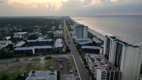 Luftaufnahme-Von-North-Myrtle-Beach-Bei-Sonnenaufgang