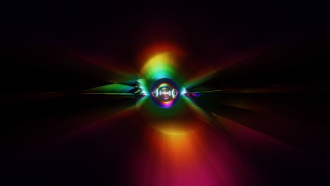 forma de círculo abstracto multicolor tecnología hipnótica psicodélica background de bucle vj gráficos de ilusión de movimiento de bucle sin costuras 3d para transición de escenario musical, espectáculos, retro, hitech