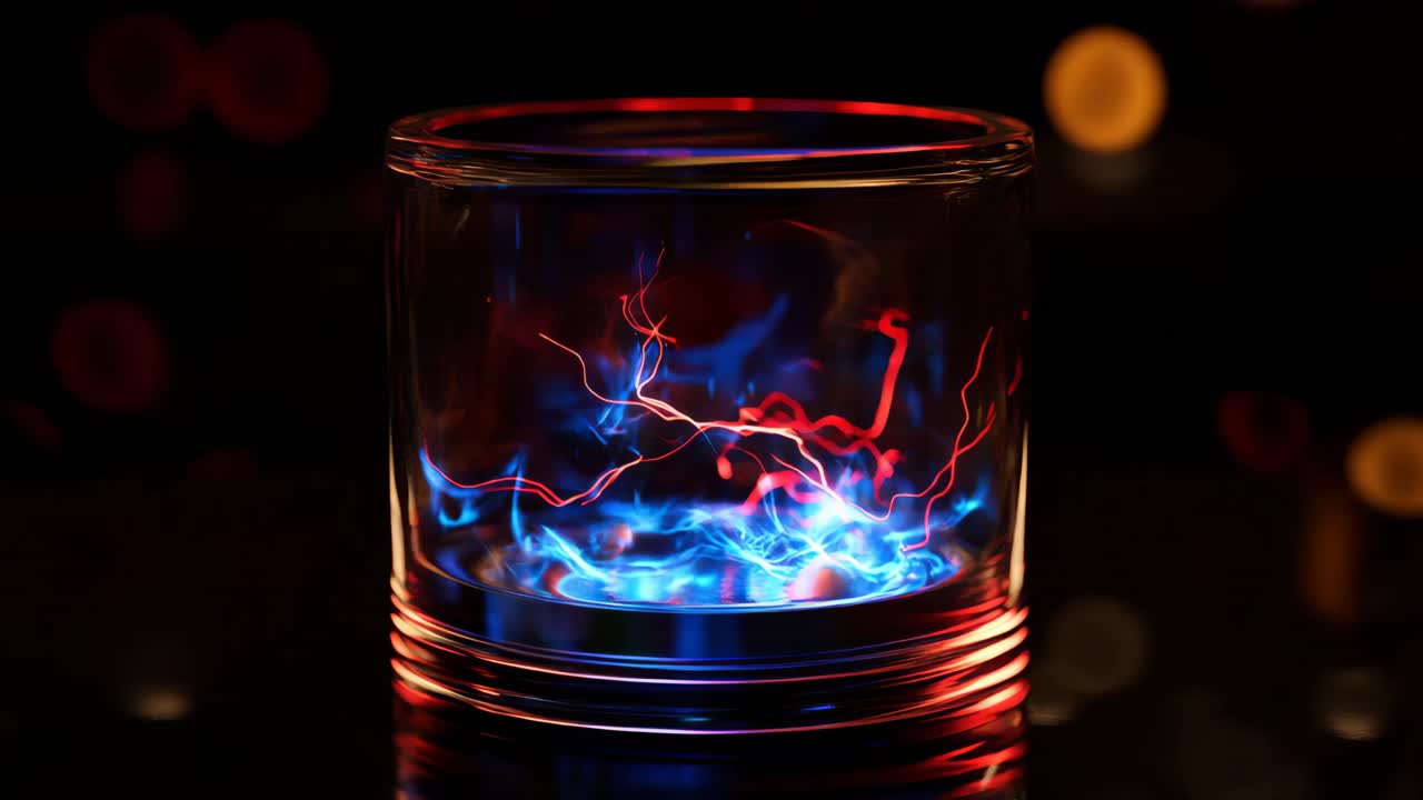 Flaming Cocktail in a Glass