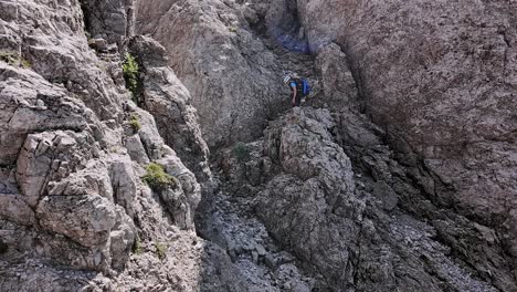 challenging hike through rocky mountains