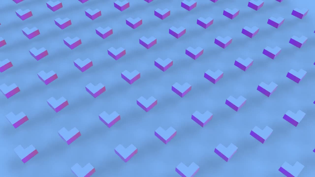 Moving 3d abstract shapes in formation