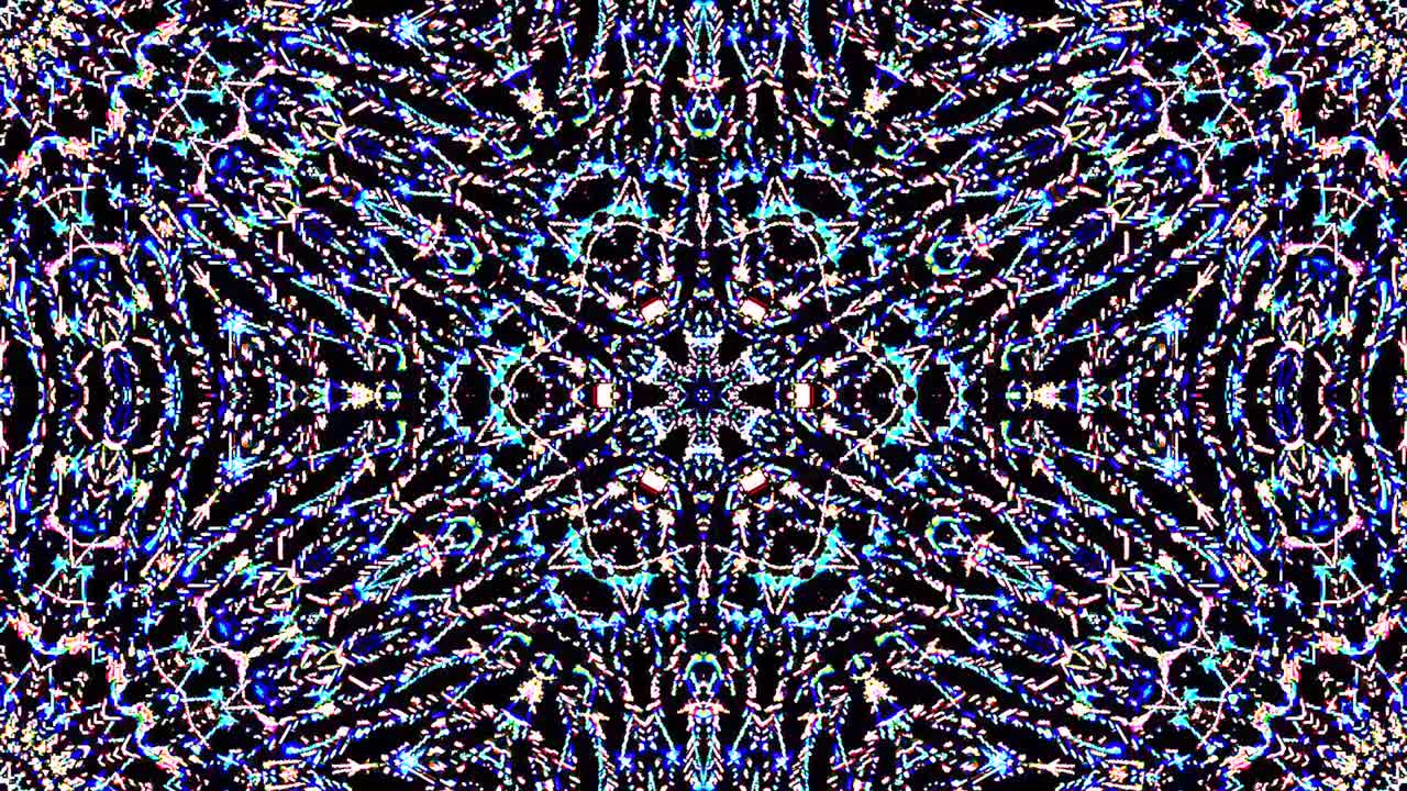 Beautiful abstract kaleidoscope that shines, a radiant light that regulates the subtle movements