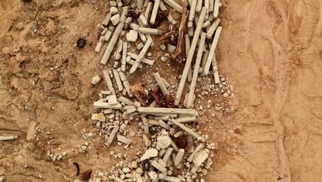 construction debris pile
