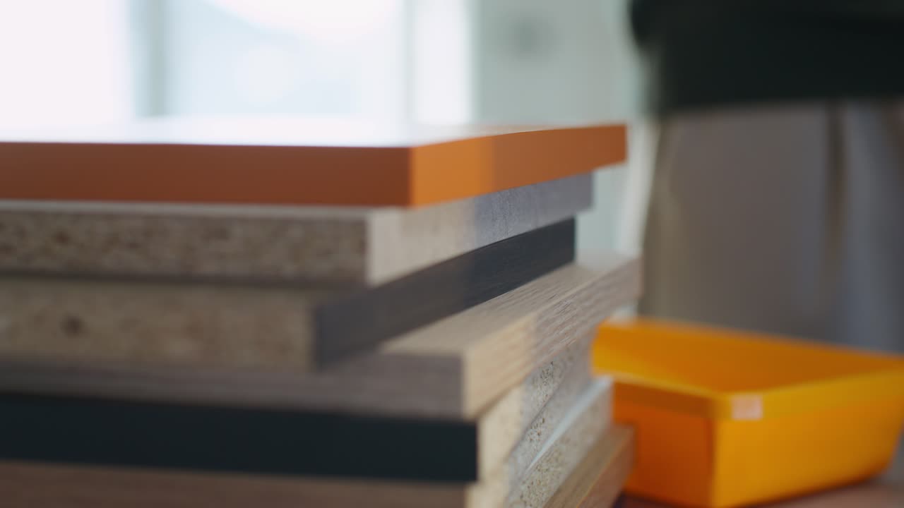 una pila de revestimientos y laminados de madera