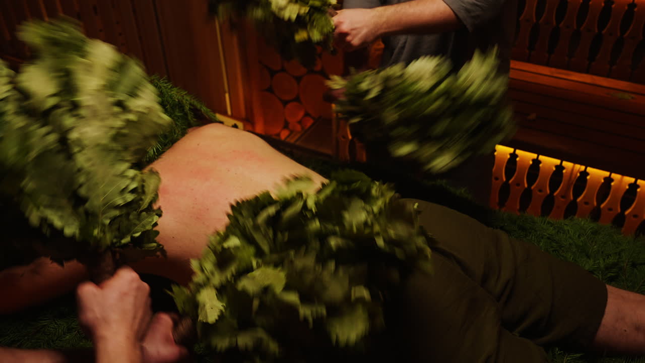 Traditional Russian Banya with Branches