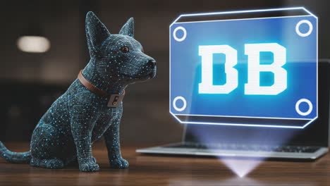 a digital dog companion: exploring innovations in virtual intelligence and technology integration with a networked canine model interacting with a laptop