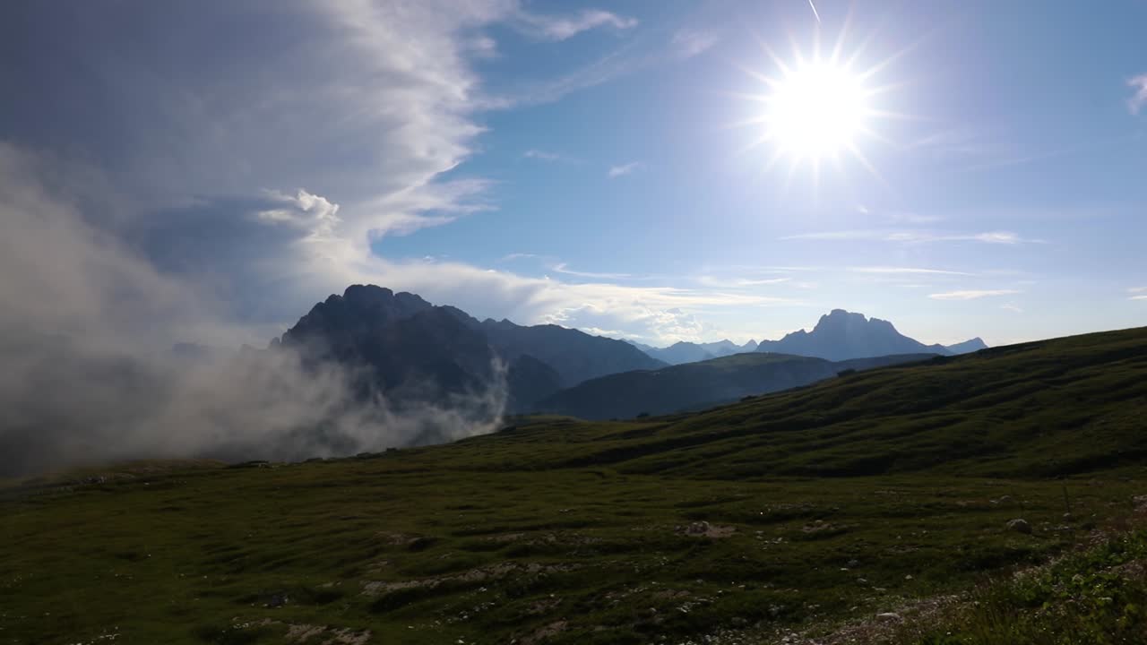 국립 자연 공원 도로미티스 알프스 산맥에 있습니다. 이탈리아의 아름다운 자연.