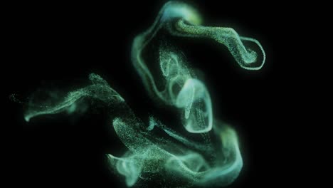 abstract green particle stream