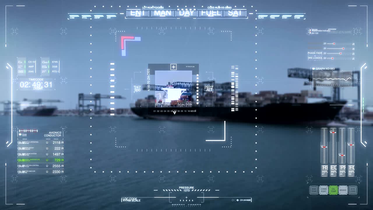 GPS location and futuristic tracking of a newly loaded cargo ship and ...